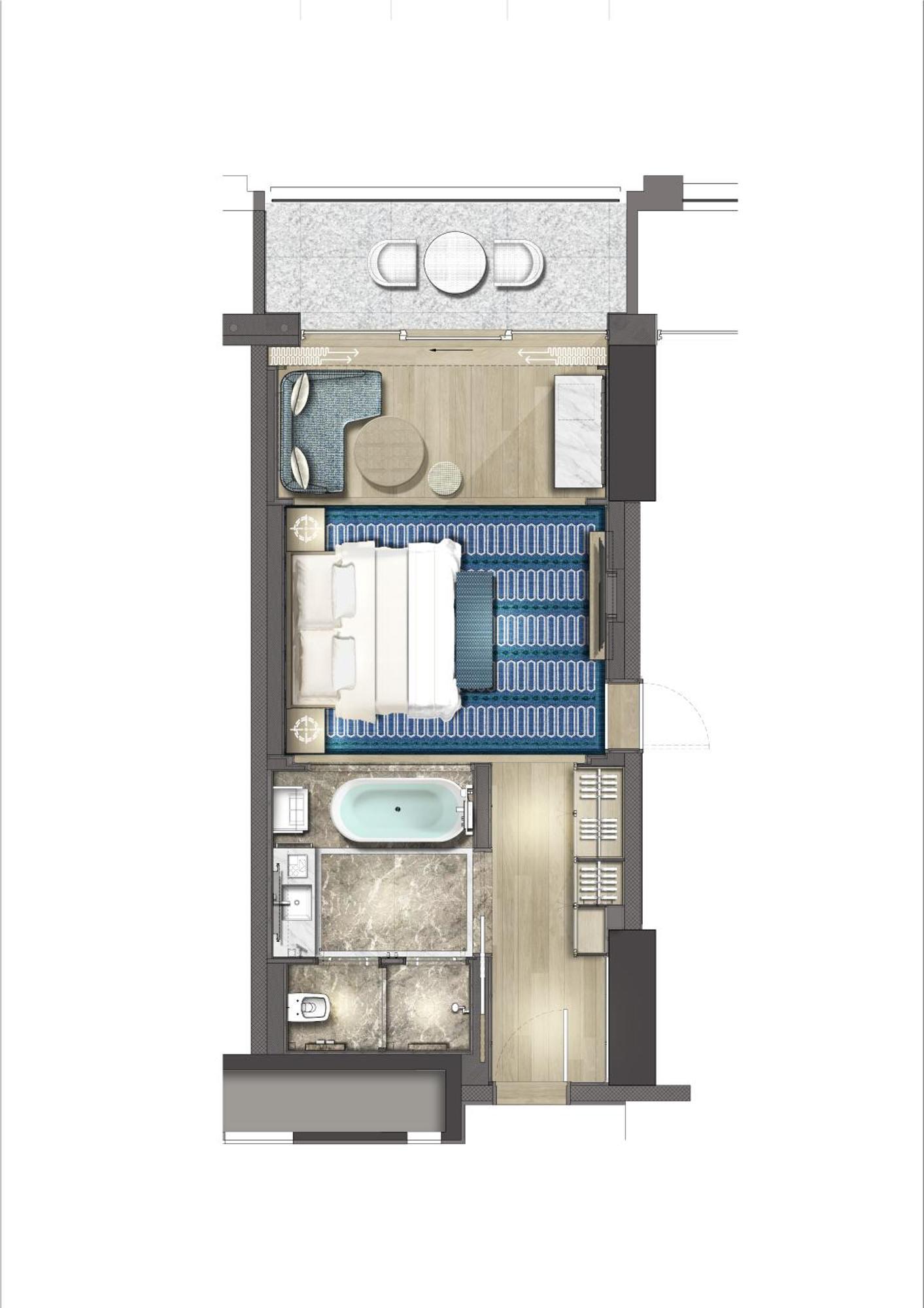 City Of Dreams Mediterranean - Integrated Resort, Casino & Entertainment Limisso Esterno foto Floorplan of a typical room